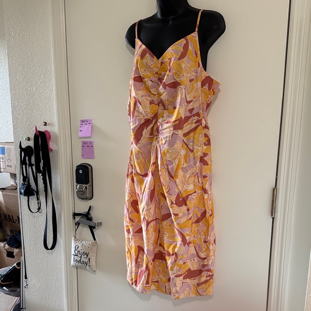 NINE WEST- Floral Spaghetti Strap Dress